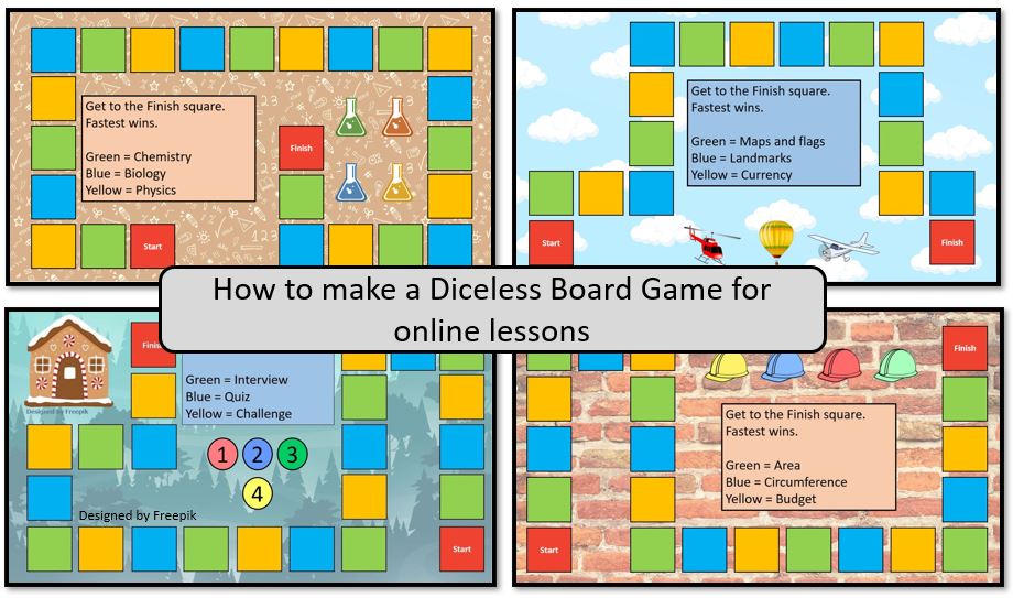 Diceless online classroom board game tutorial