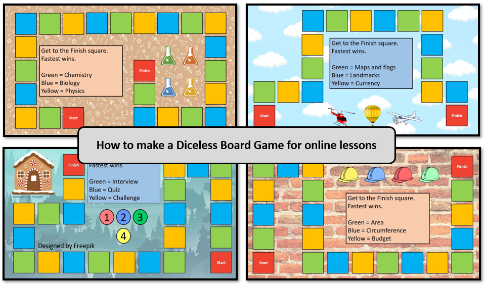 Diceless online classroom board game tutorial – Willow Flame Productions